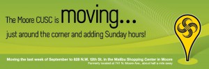 Moore CUSC is Moving and Adding Sunday Hours