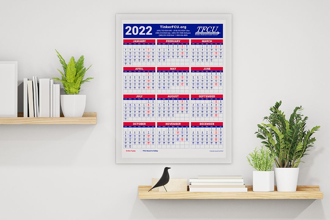 TFCU 2020 Calendars Available Now | Oklahoma | Tinker Federal Credit Union