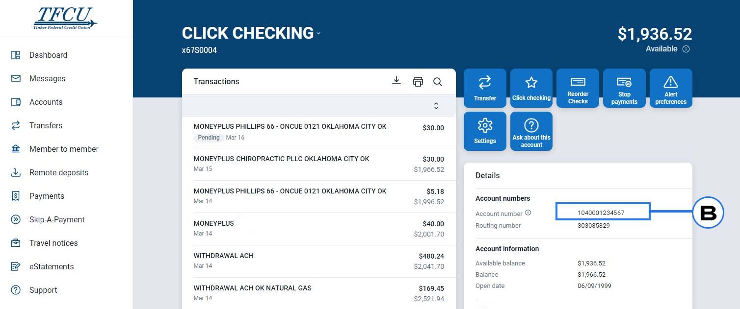 Setting Up Payroll Deduction or Direct Deposit | Oklahoma | Tinker Federal  Credit Union