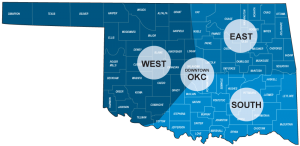 Map showing territory for each business development representatives