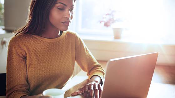 Young woman on a laptop