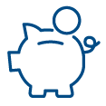 Piggy Bank Line Art Icon
