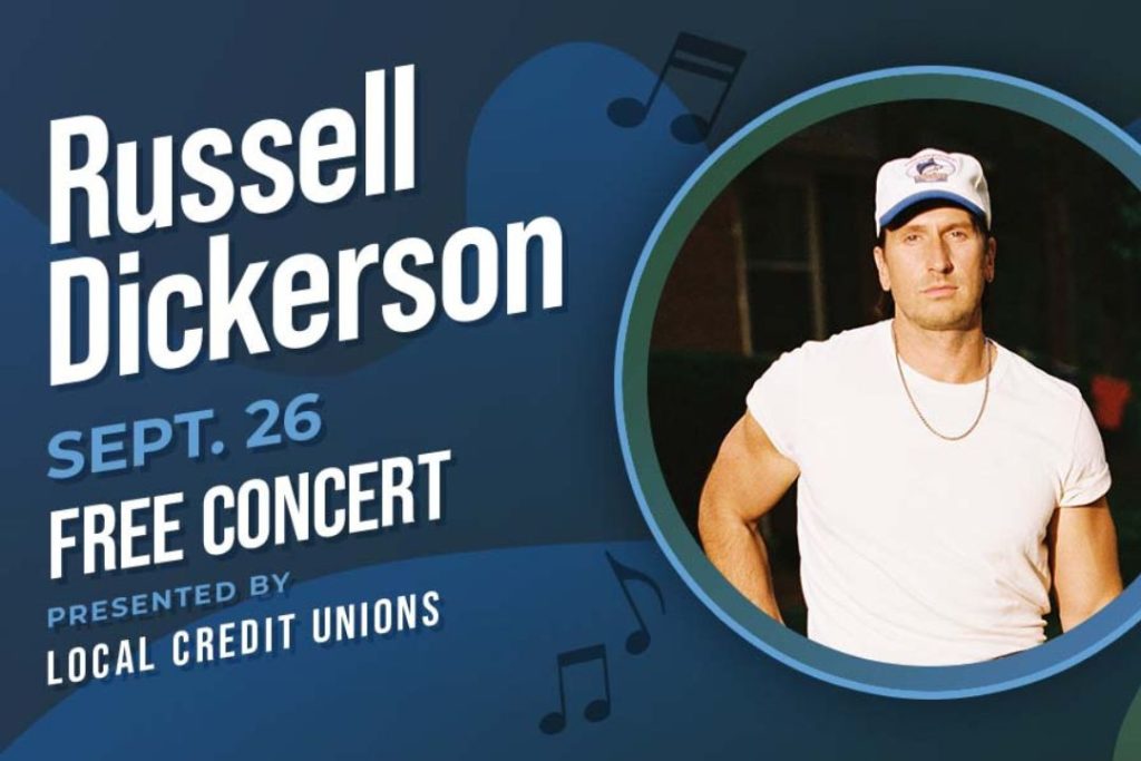 Music event graphic featuring a musician and Sept. 26 concert information.
