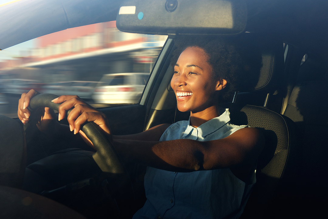 Woman driving